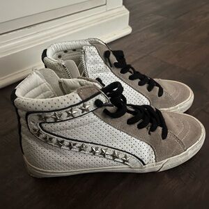 Vintage Havana White and Grey Sneakers Casual High-Top